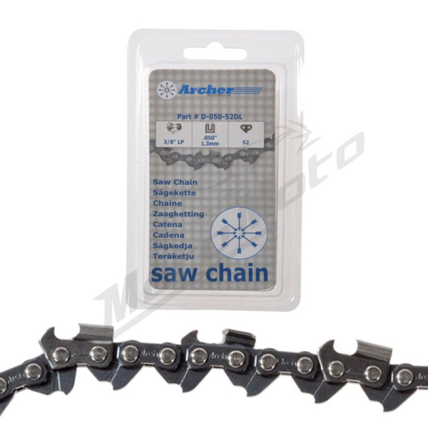 Archer Pjūklo grandinė 3/8" - 1,3mm - Micro 49L 