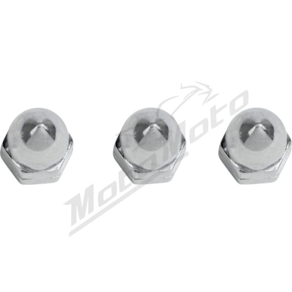DRAG SPECIALTIES Chrome Ware Nuts M10 x 1.5 3pcs.