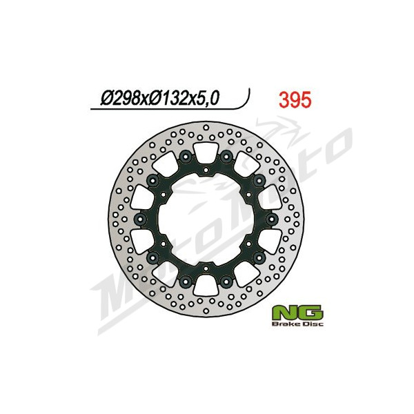 NG Front Floating Brake Disc 298X132X5mm Suzuki Bandit / GSX / GSX-R / SV / TL 600-1400cc 96-07