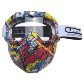 Off Road Goggles with mask grafiti UNIT M02 (clear lens)