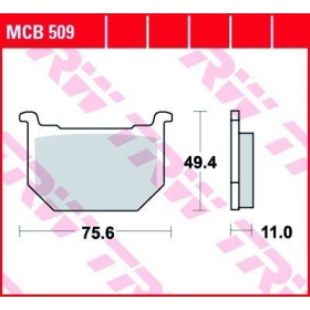 STABDŽIŲ TRINKELĖS TRW MCB509 STANDARD