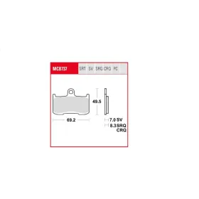 TRW TRQ Brake Pad Sintered Race Kawasaki / Suzuki / Triumph 675-1300cc 02-23