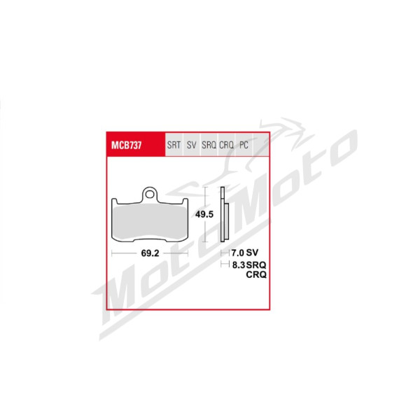 TRW TRQ Brake Pad Sintered Race Kawasaki / Suzuki / Triumph 675-1300cc 02-23
