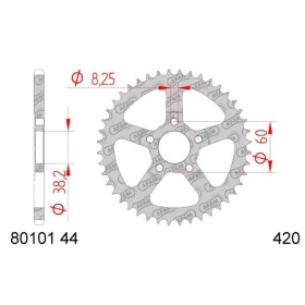 AFAM Steel Standard Rear Sprocket 420 44 teeth