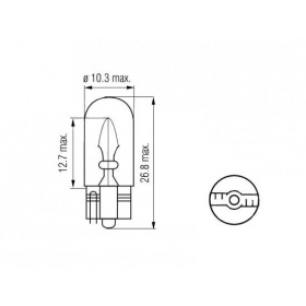 Lemputė BOSMA T10 12V/10W