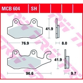 STABDŽIŲ TRINKELĖS TRW MCB604 STANDARD