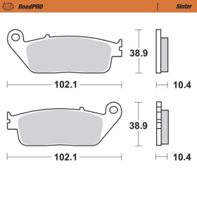 MOTO-MASTER Roadpro Rear Brake Pads Honda ST / Yamaha MT-01 1100-1700 92-11