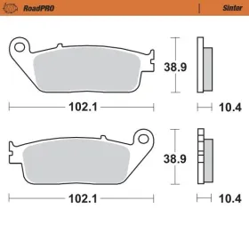 MOTO-MASTER Roadpro Rear Brake Pads Honda ST / Yamaha MT-01 1100-1700 92-11