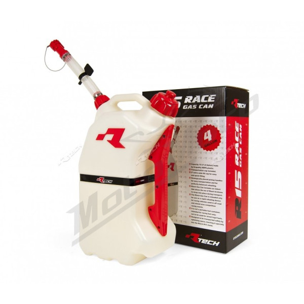 Racetech motorcycle rapid refueling canister 15l color red