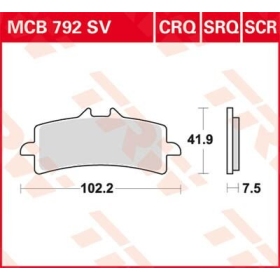TRW SV Series Sindered Brake Pads Aprilia / Ducati / Husqvarna / Kawasaki / KTM / MV Agusta / Suzuki / Triumph 450-1300cc 07-25