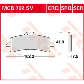 TRW SV Series Sindered Brake Pads Aprilia / Ducati / Husqvarna / Kawasaki / KTM / MV Agusta / Suzuki / Triumph 450-1300cc 07-25