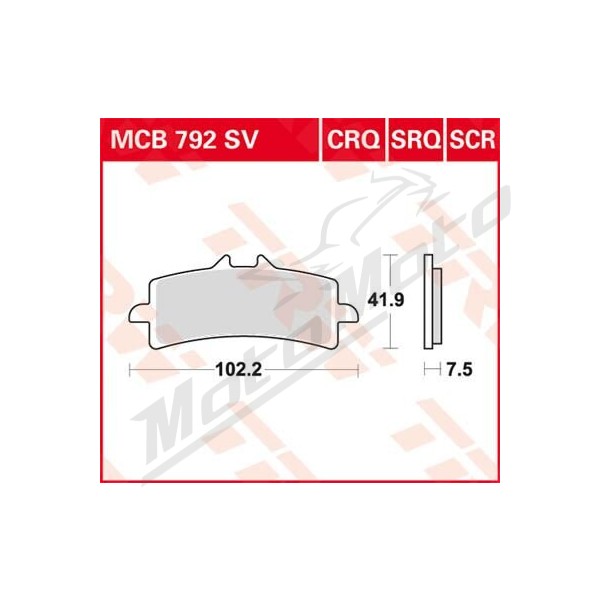 TRW SV Series Sindered Brake Pads Aprilia / Ducati / Husqvarna / Kawasaki / KTM / MV Agusta / Suzuki / Triumph 450-1300cc 07-25