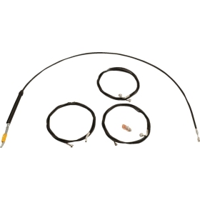 LA CHOPPERS Standard Black Vinyl Handlebar Cable/Brake Line Kit Harley Davidson 1868-1977 23-26