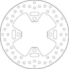 BREMBO Serie Oro apvalus fiksuotas stabdžių diskas galinis TRIUMPH DAYTONA / STREET TRIPLE 675-800cc 2013-2025