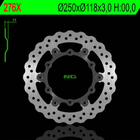 NG Front Floating Brake Disc 250X118X3,00mm Suzuki / Yamaha 125-450cc 88-17