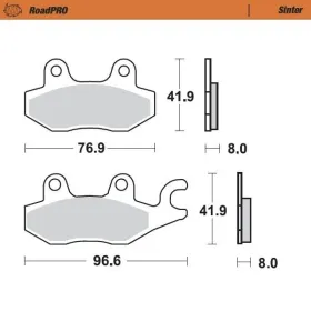 MOTO-MASTER Sinter Front Brake Pads Benelli / Kymco / Suzuki 125-400 07-24 