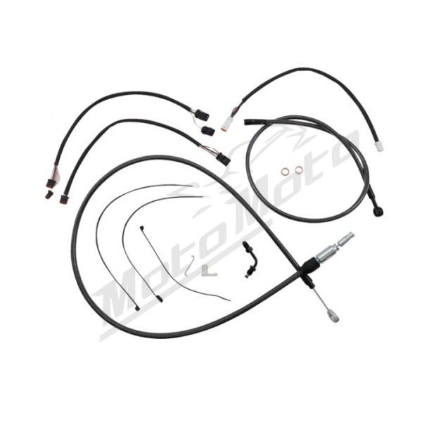 MAGNUM SHIELDING Black Pearl Handlebar Installation Kit 38/43cm Harley Davidson FLFB / FLFBS / FXLR / FXBRS / FLSB 1750/1923 18-24