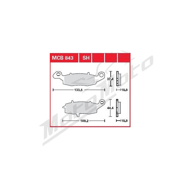 TRW SH Series Sindered Rear Brake Pads Kawasaki / Suzuki 900-2000cc 99-17