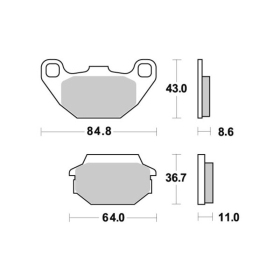 Sbs Brakepads 749HF Ceramic KYMCO