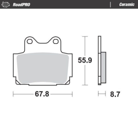 MOTO-MASTER Ceramic Brake Pads Yamaha FZ / FZR / FZS / RD / RZ / SRX / TZR / XJ 80-600 84-03