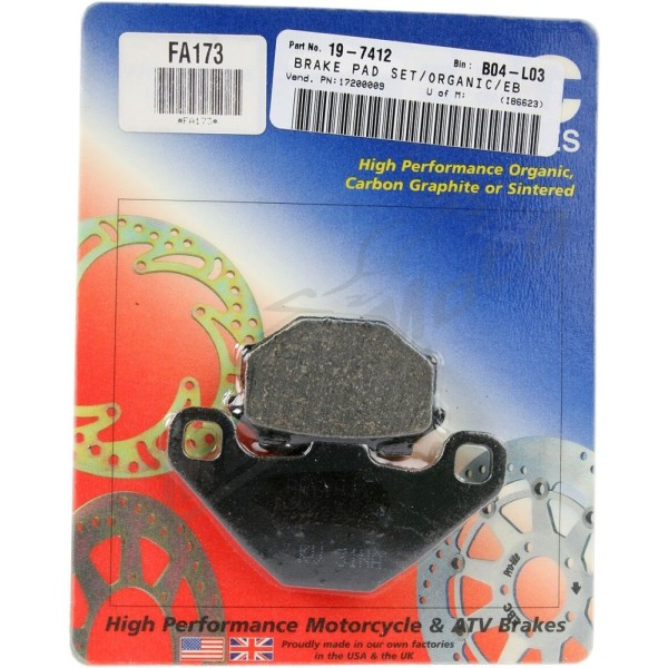 EBC Organic Base "FA" Brake Pads APRILIA / BETA / CAGIVA / MZ / YAMAHA 125-650cc 89-05