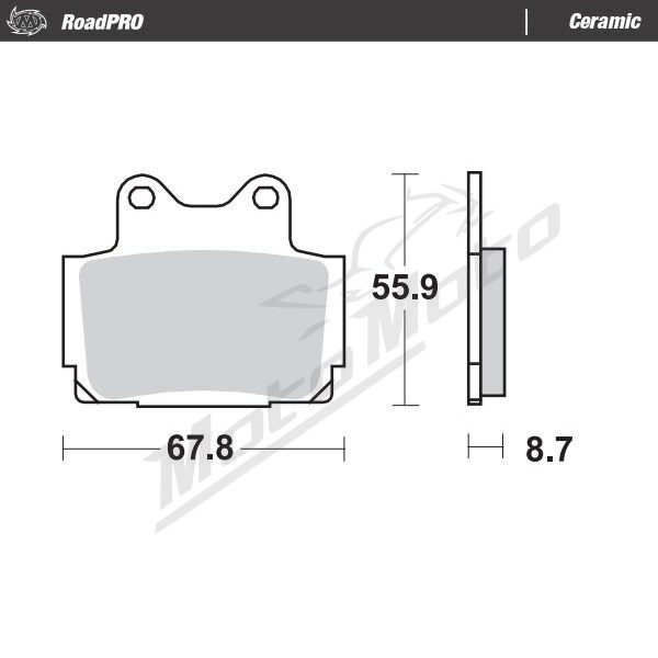 MOTO-MASTER Ceramic Brake Pads Yamaha FZ / FZR / FZS / RD / RZ / SRX / TZR / XJ 80-600 84-03