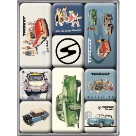  Set of magnets TRABANT 2,2x2,2 / 4,5x2,2 9pcs.