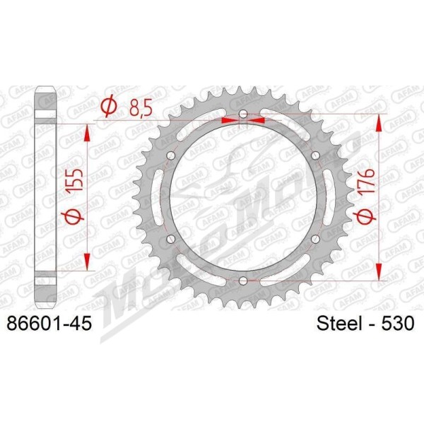 AFAM Chain Kit 530XHR2 17/44 TRIUMPH SPEED TRIPLE 1050cc 20-21