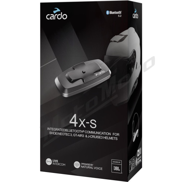 Cardo 4X-S Shoei Gen 3 Single Communication System Single Pack