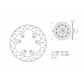 BREMBO Serie Oro apvalus fiksuotas stabdžių diskas priekinis HM / HONDA 125-500cc 1995-2014