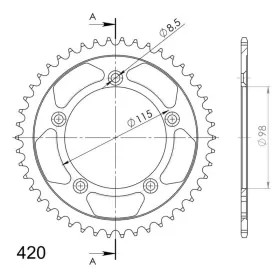 Supersprox Rear sprocket 894.48 48t