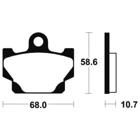 TECNIUM Street Organic Brake pads MA50 Yamaha RD / SR / XJ / XS / XT / XV / XZ 125-920cc 82-03