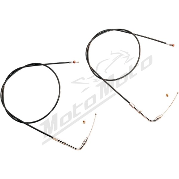 S&S CYCLE Black Vinyl Throttle/Idle Cable Harley Davidson FLHR / FLHRC / FLHRCI 1340-1550cc 98-06