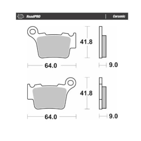 MOTO-MASTER Ceramic Front Brake Pads Husqvarna / KTM / SWM 450-650 06-25 
