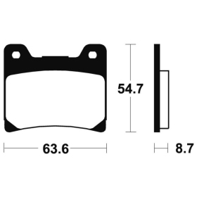 TECNIUM Street Organic Brake pads - MA55 Yamaha FJ / FZ / FZR / FZX / GTS / RD / TZR / VMX / XJ / XV / XVZ 125-1200cc 81-00