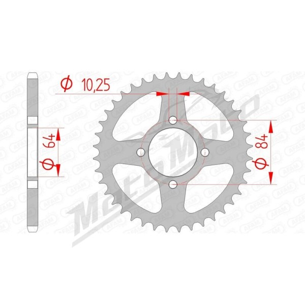 AFAM Steel Standard Rear Sprocket 520 39-42 teeth