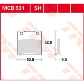 TRW SH Series Sindered Rear Brake Pads Kawasaki / Suzuki 250-1300cc 88-07