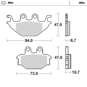 Moto-Master Brakepads Arctic Cat / Can-Am / Kawasaki / Kymco / TGB / Yamaha 90-550 04-21