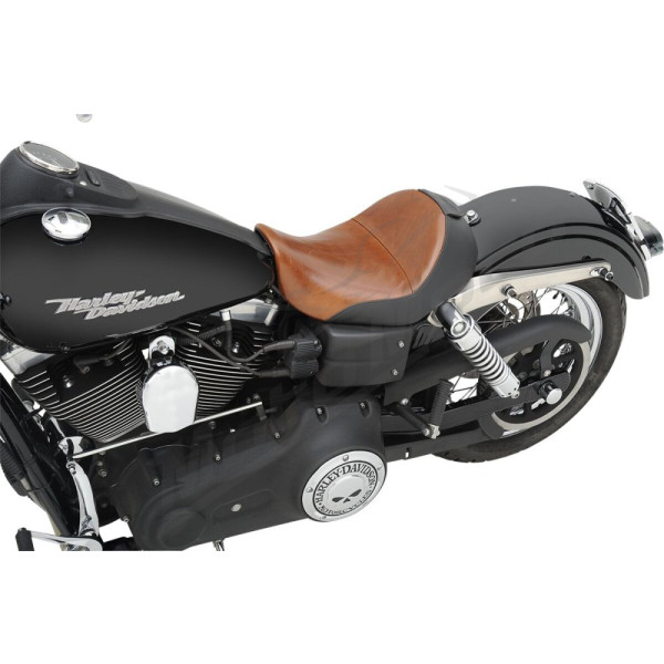 SADDLEMEN Renegade Lariat Solo Seat Brown Harley Davidson FLD / FXDB / FXDC / FXDWG 1450-1800 06-17 