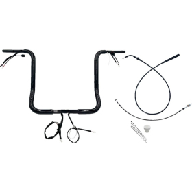 FAT BAGGERS INC. Round Top Handlebar Kit Black 91.5x40.5cm Harley Davidson FLHLT / FLHX / FLHXL / FLHXSE 1923-1977 23-26