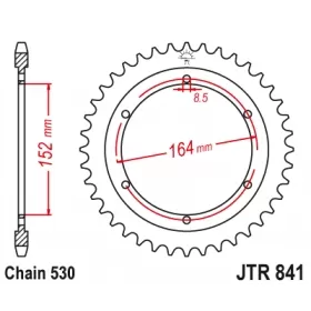 Rear sprocket JTR841,42