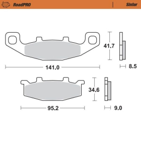 MOTO-MASTER Roadpro Rear Brake Pads Kawasaki GPX / GPZ / ZR / ZZR 400-1100 86-99