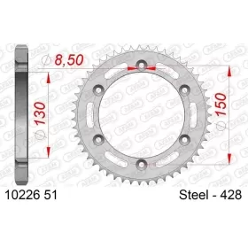 AFAM Steel Standard Rear Sprocket 428 51 teeth HONDA XLR 125 97-98