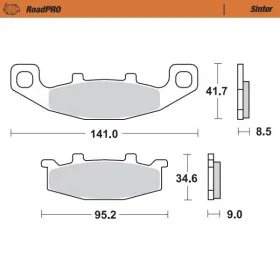 MOTO-MASTER Roadpro Rear Brake Pads Kawasaki GPX / GPZ / ZR / ZZR 400-1100 86-99