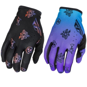 FLY RACING Lite Outline Special Edition Youth Gloves - Black/Red/Purple