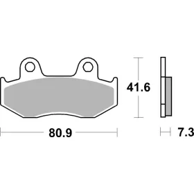 SBS Street 104CT Scooter Carbon Tech Organic Brake Pads Front  Honda / PGO / Suzuki 50-400 98-13 