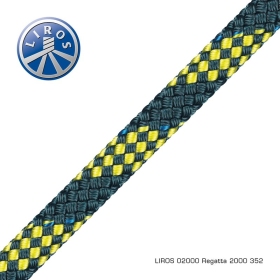 Liros Regatta 2000 virvė mėlyna / geltona 12 mm x 200 m