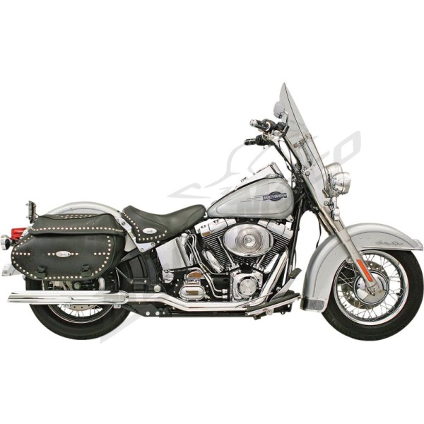 BASSANI XHAUST Power Curve True-Dual Crossover Header Pipes Harley Davidson 1584-1800cc 2001-2017
