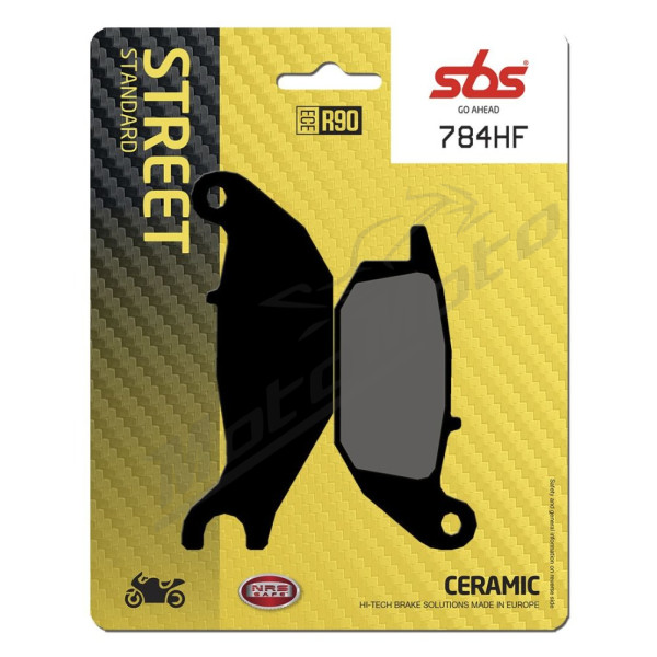 SBS HF Street 784HF Ceramic Organic Brake Pads Honda CBR / CT / Z 125cc 04-25