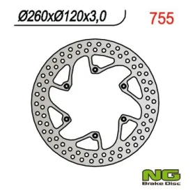 NG BRAKES Priekinis fiksuotas stabdžių diskas 260mm Husaberg / Husqvarna / Kawasaki 125-610cc 92-99